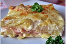 Lazanje sa sirom i šunkom