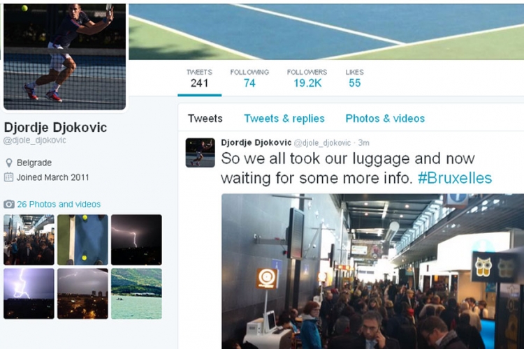 Drama Đorđa Đokovića: Noletov brat bio u avionu koji je trebalo da sleti na aerodrom u Briselu
