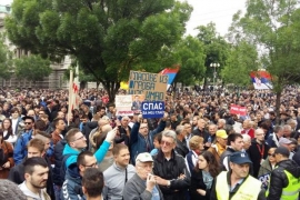 Beograd: Protest opozicije "Borba za demokratiju, ne za procente"

