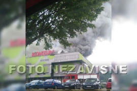 Sarajevo: Požar u Konzumu lokalizovan (VIDEO)