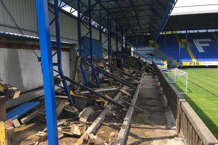 Počeli radovi na Zapadnoj tribini stadiona "Grbavica"