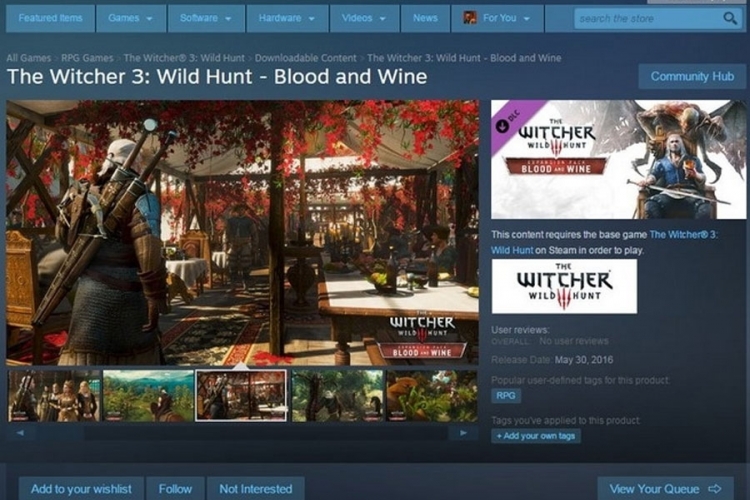 The Witcher 3: Wild Hunt - Blood and Wine stiže 30. maja?
