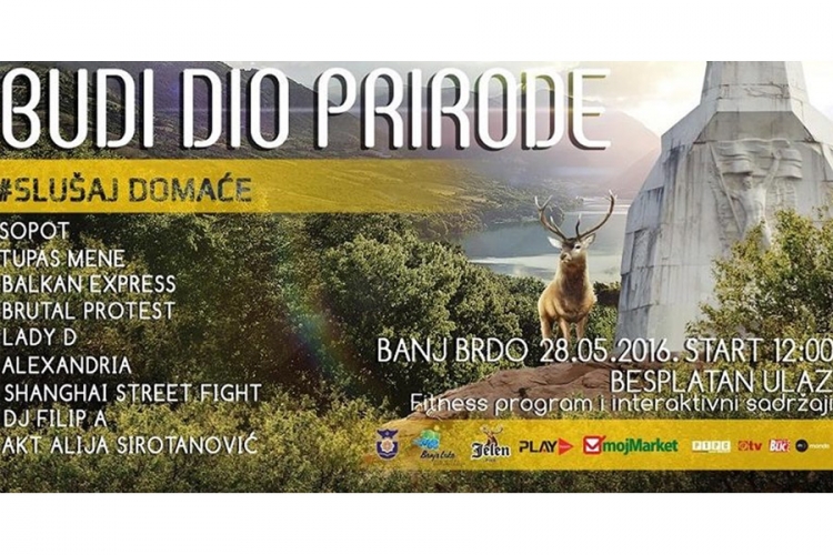 Cjelodnevna žurka u subotu na Banj brdu: Budi dio prirode, slušaj domaće