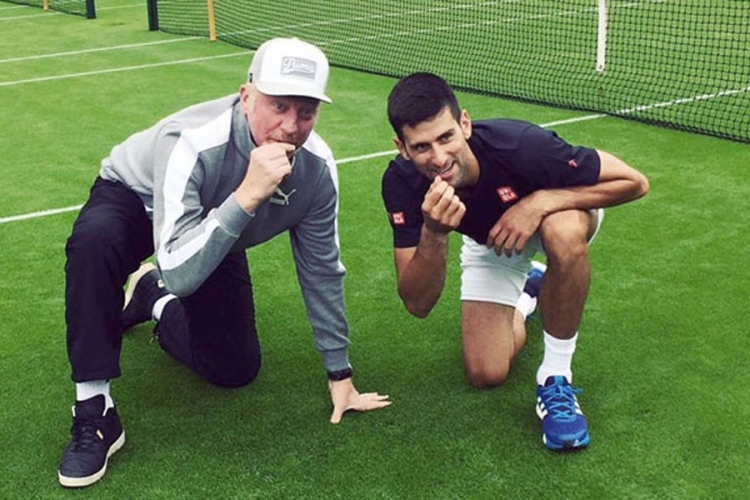 Đoković i Beker probali ukus londonske trave (VIDEO)