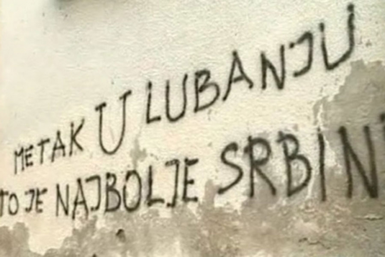Grafiti u Hrvatskoj: Prijeteće poruke Srbima (FOTO)