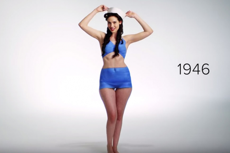 Sto godina kupaćih kostima prikazano uz pomoć body paintinga (VIDEO)