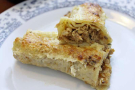 Zapečene palačinke sa mesom