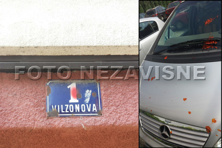 Banjaluka: Bahati komšija umazao parkirani automobil ajvarom (FOTO)