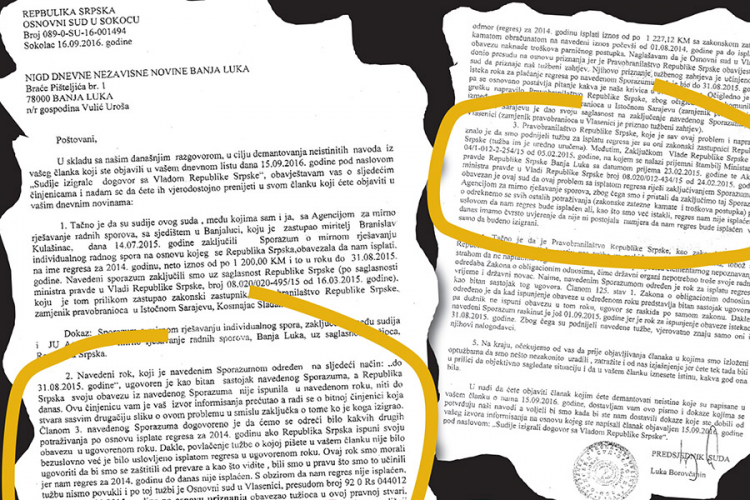 Sudije: Pravobranioci napravili problem oko regresa