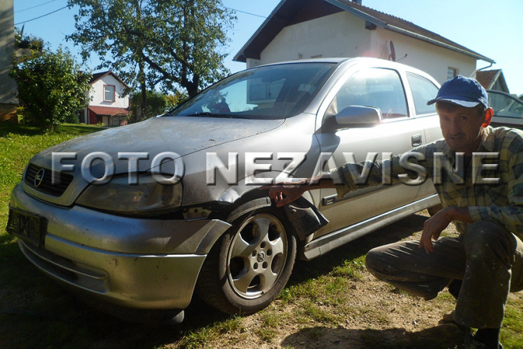 Medvjed usred sela demolirao automobil (FOTO)