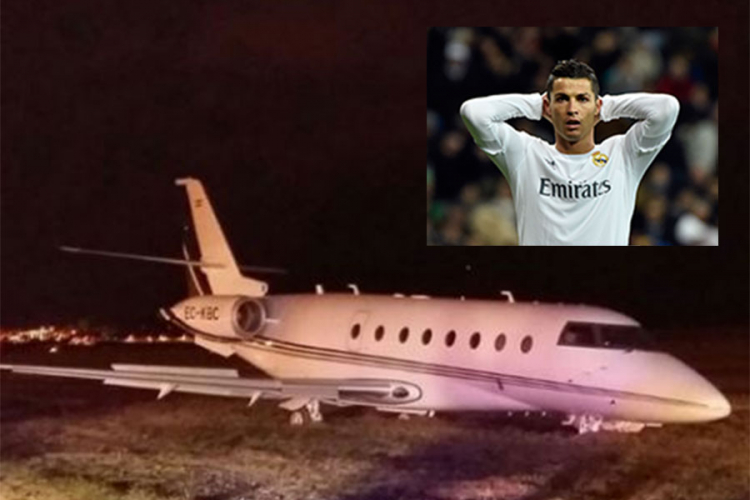 Srušio se avion Kristijana Ronalda (FOTO, VIDEO)