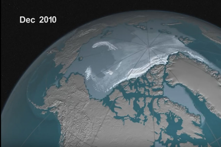 NASA objavila zastrašujuća animacija topljenja Arktika (VIDEO)