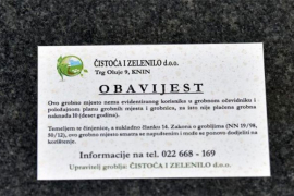 Knin: Srbima prijete izbacivanjem iz grobnica