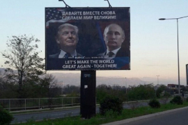 Bilbord podrške Putinu i Trampu osvanuo u Podgorici