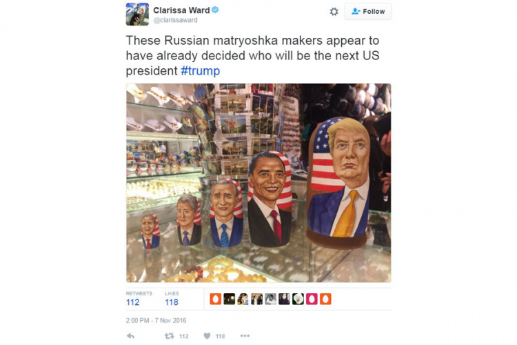 Babuške s likom Trampa sve popularnije u Moskvi