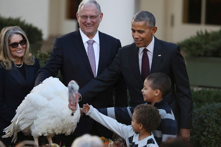 Obama posljednji put pomilovao ćurke na Dan zahvalnosti