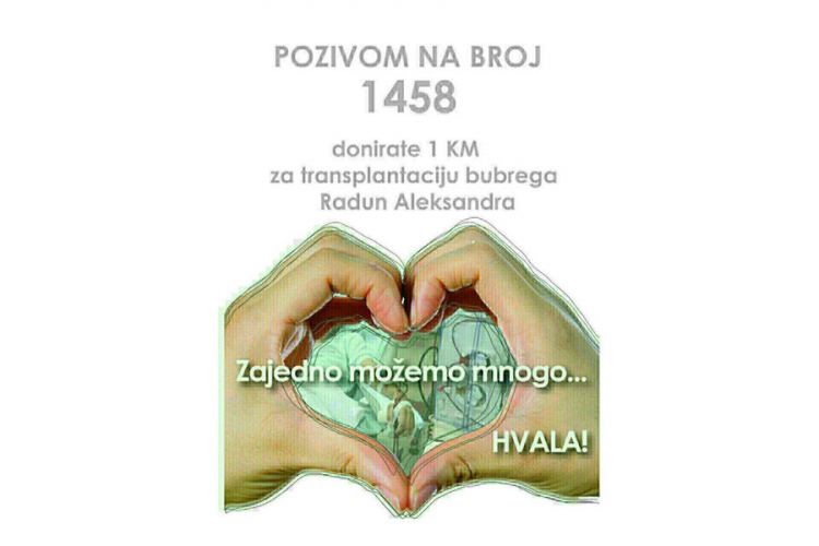 Pomozimo oboljelom Aleksandru Radunu: Potreban novac za transplantaciju bubrega