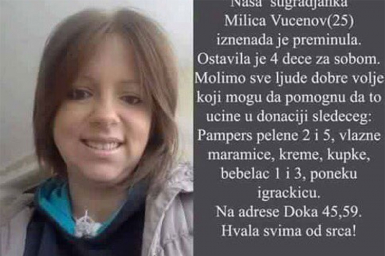 Preminula u 25. godini, iza sebe ostavila četvoro djece