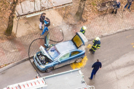 Zapalio se opel u centru Banjaluke