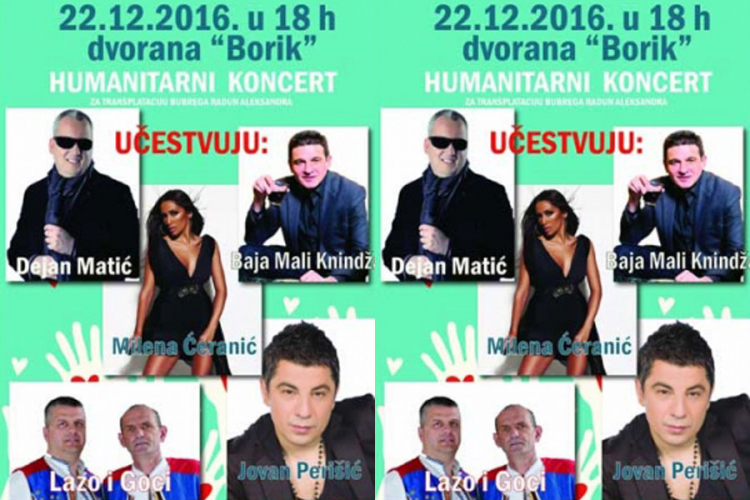 Humanitarni koncert za Aleksandra Raduna