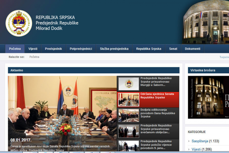 Na meti hakera internet stranice predsjednika Republike i Vlade RS