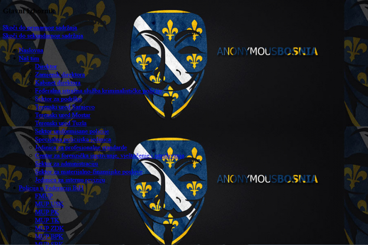 Anonimusi hakovali web stranicu Federalne uprave policije