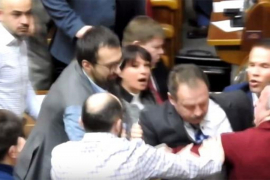 Opet tuča u ukrajinskom Parlamentu (VIDEO)