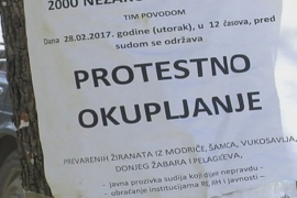 U Modriči protest prevarenih žiranata


