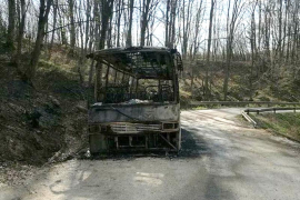 Zapalio se autobus tokom vožnje kod Ključa, svi putnici spašeni