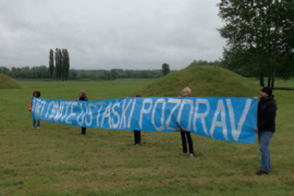 Antifašisti istakli transparent "Uklonite ustaški pozdrav"