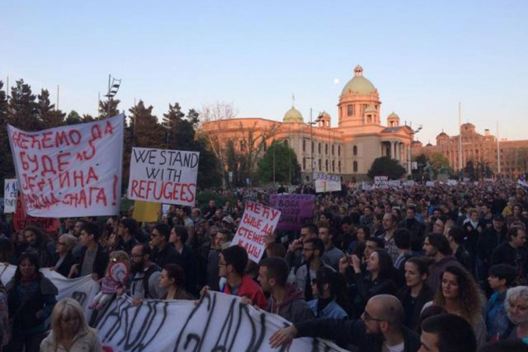 Sedmi dan protesta u Beogradu
