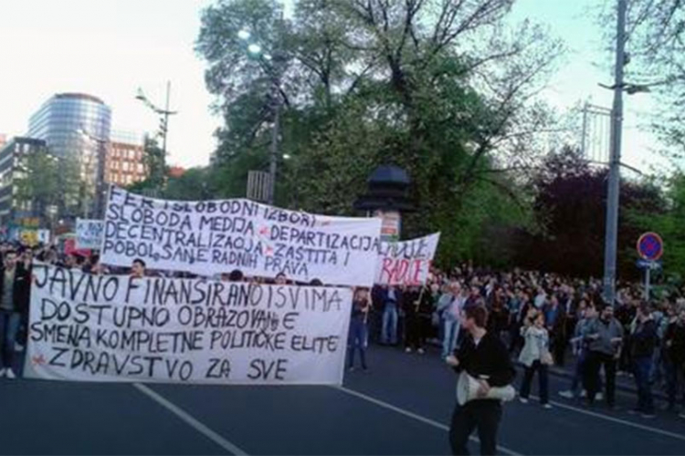 Devet zahtjeva učesnika protesta u Srbiji