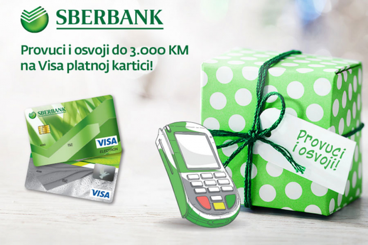 Sberbank nagradna igra: Provuci i osvoji do 3.000 KM na Visa platnoj kartici