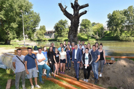 Počela gradnja drvenog mola na Vrbasu