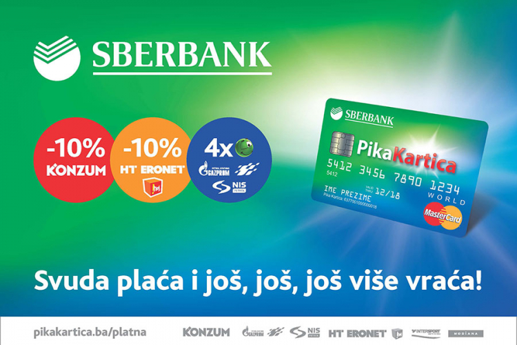 Nove pogodnosti Sberbank platne Pika Kartice