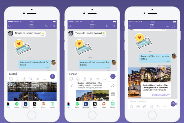 Viber dobija YouTube, Spotify, Booking i Giphy
