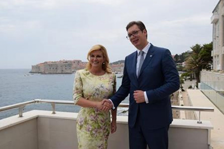 Radni ručak Vučića i Grabar-Kitarović u Dubrovniku