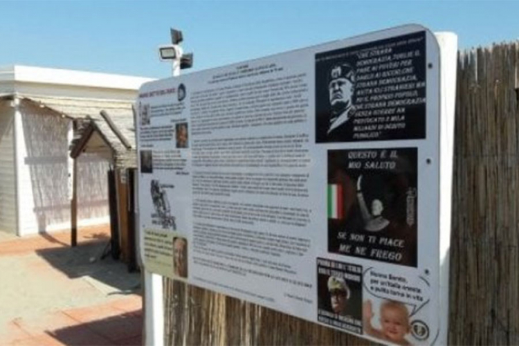 Sa plaže blizu Venecije uklanjaju postere Musolinija