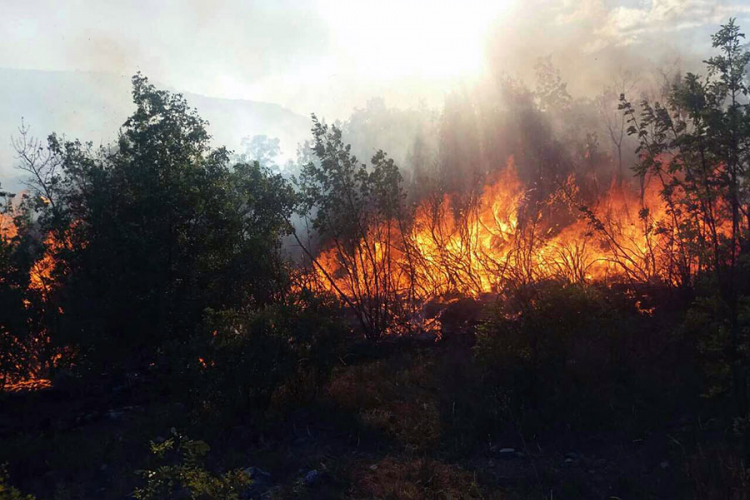 Bukte požari na području Ljubinja, ako vatra pređe magistralu prijeti katastrofa
