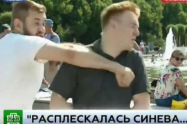 Ruski novinar dobio batine usred direktnog uključenja
