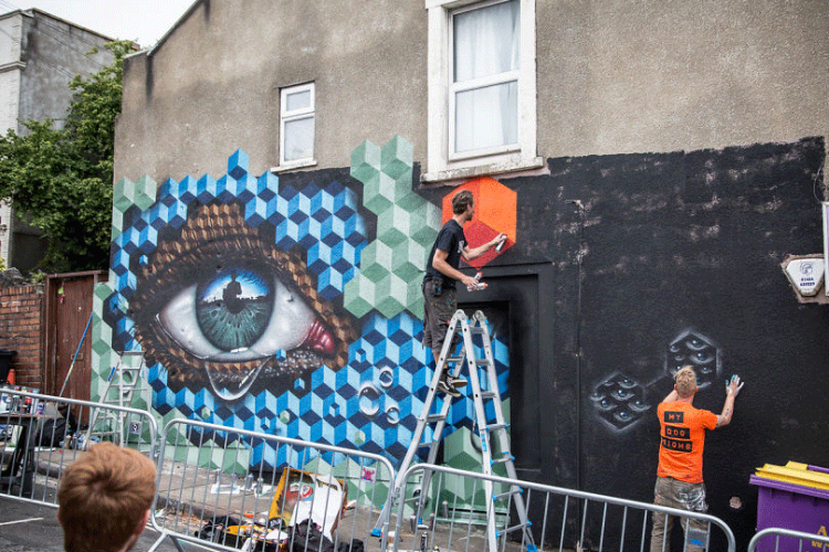 Festivalu "Upfest": Ulice Bristola slikarska platna