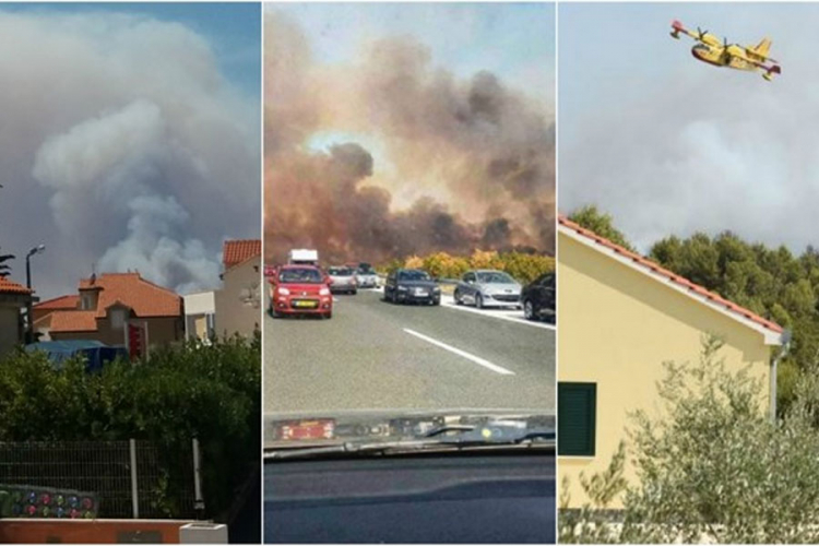 Požar na autoputu kod Benkovca, kolona duga četiri kilometra
