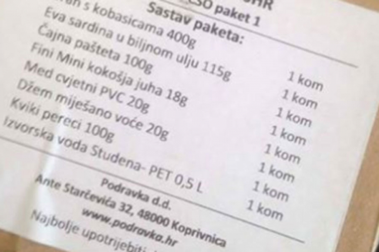 Vatrogasci u Hrvatskoj dobili namirnice kojima je rok istekao 2014.
