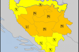 Na snazi narandžasti meteoalarm u većem dijelu BiH