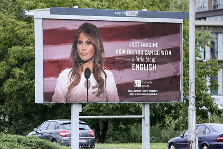 Melanija se naljutila zbog plakata u Zagrebu, najavila tužbu