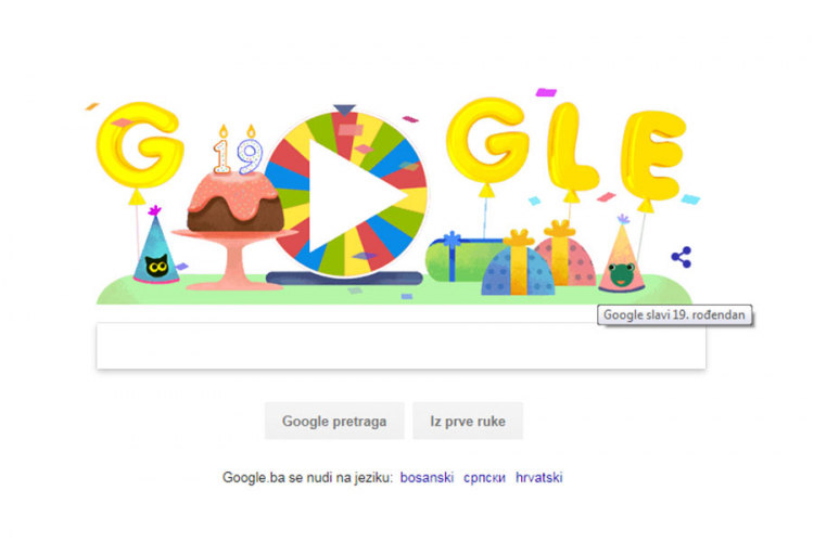 Google slavi 19. rođendan