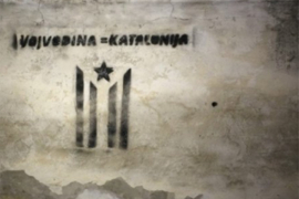 Grafiti „Vojvodina = Katalonija“ u Novom Sadu