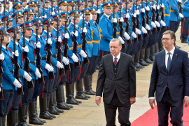 Erdoan svečano dočekan ispred Palate Srbija