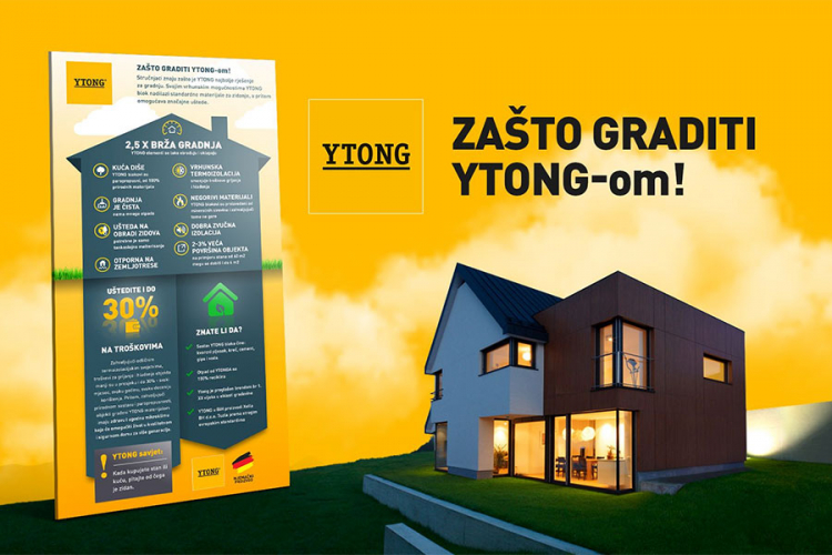 Uz YTONG gradnju možete uštedjeti i do 30% na računima za grijanje