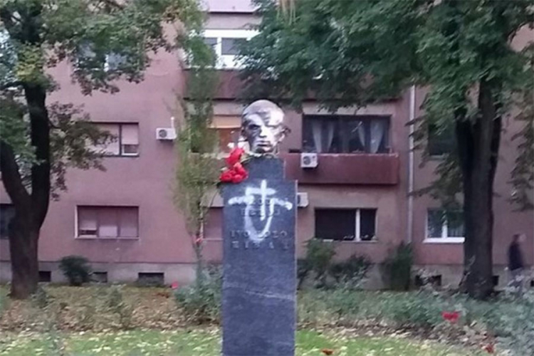 Ustaše ponovo oskrnavlile bistu Lole Ribara u Zagrebu